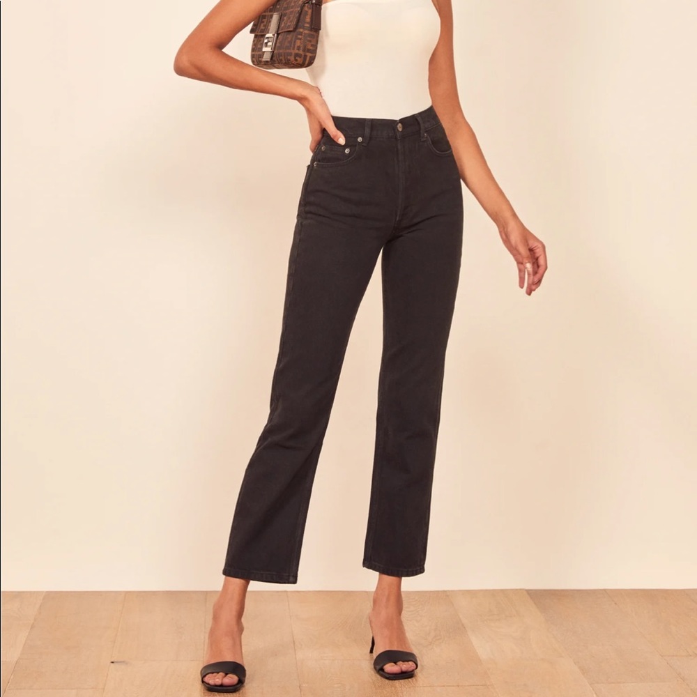 Reformation Cynthia High Rise jeans black size 28